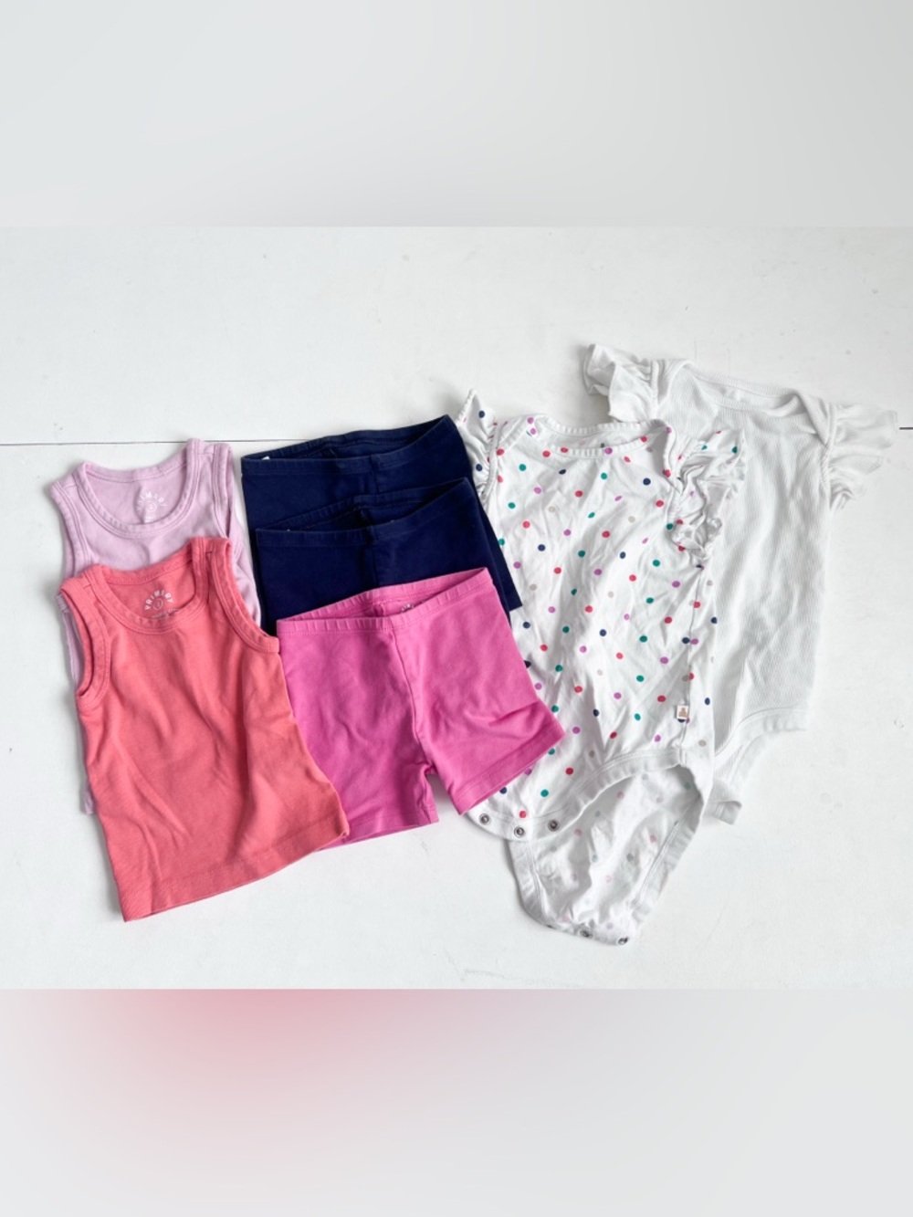 Lot of 2T Onesies, Tank Tops and Shorts